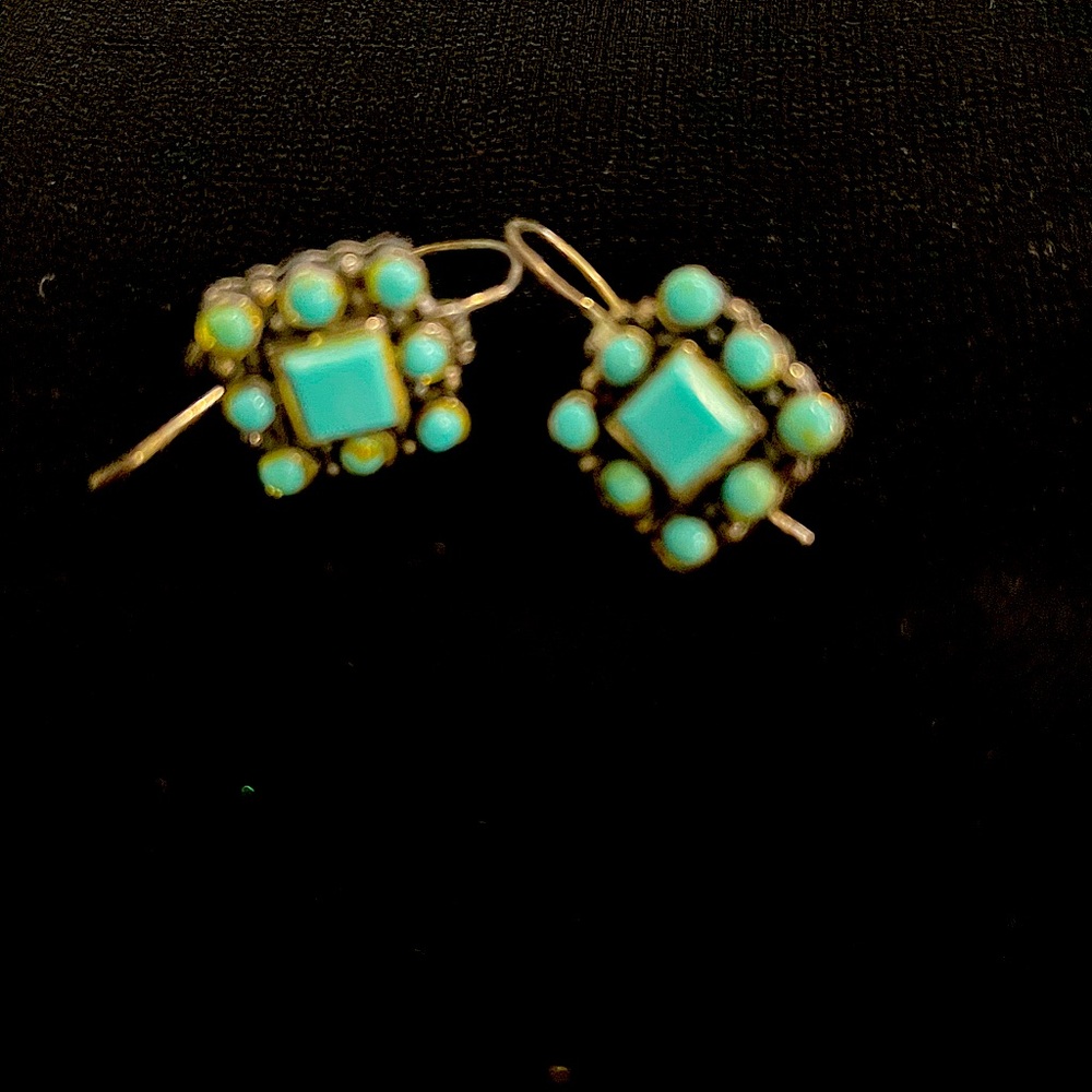 Native American turquoise and sterling silver earrings